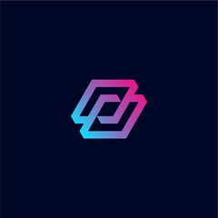 letter s logo, technology logo design concept template