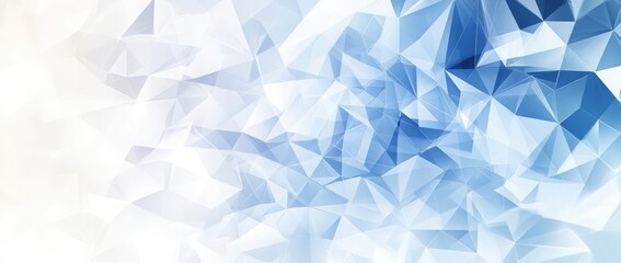 Abstract polygonal background with blue and white colors, a futuristic geometric vector illustration 