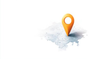 Wall Mural - Handdrawn arrow pointing marker isolated png flat design top view map marker theme animation Triadic Color Scheme