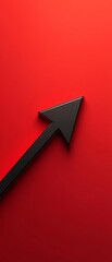 Wall Mural - Minimalist black arrow pointing right flat design top view wayfinding theme 3D render Complementary Color Scheme