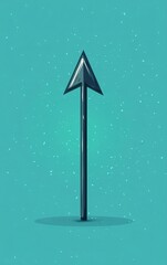 Wall Mural - Rightfacing black arrow shape element flat design top view signage theme animation vivid