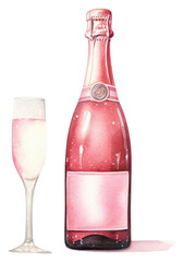 Poster - PNG Bottle glass drink wine.