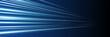 © Azat Valeev - Motion luminous linear trails horizontal banner. High speed bright blue glowing rays. Abstract long time exposure motion blur dynamic effect. Fast zoom light flash stripes. Perspective movement. Eps