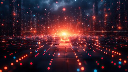 Wall Mural - a strategic transformation concept in iot, focusing on digital transformation and technology adoptio
