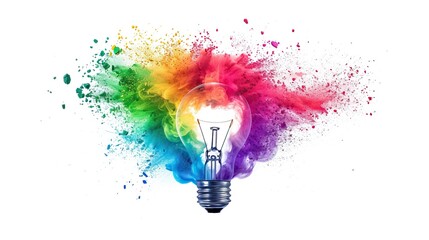 Lightbulb Exploding With Creativity