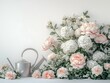 © Wuttichai - Elegant Floral Arrangement with Garden Tools on Crisp White Background