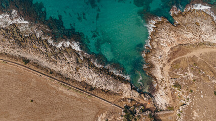 Poster - Old trulli houses near the coastline in Puglia