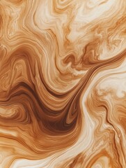 Leinwandbilder - Coffee and cream blend together gracefully, forming a captivating marbled pattern filled with rich brown and creamy white hues. Generative AI