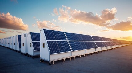 Advanced solar panel array with foldable energy storage units, portable green energy solution