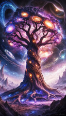 Poster - An enormous cosmic tree with galaxies on its branches