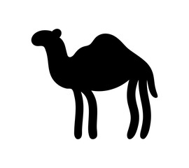 Vector black camel icon.