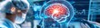 © PLE.POD - Human Brain Hologram with Digital Data.