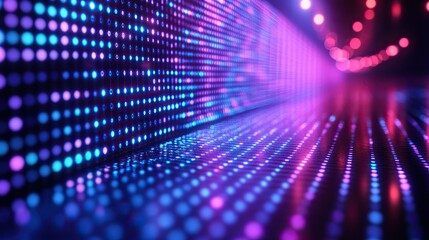 Wall Mural - an abstract background of blue and purple dot gradients, illustrating technological themes.