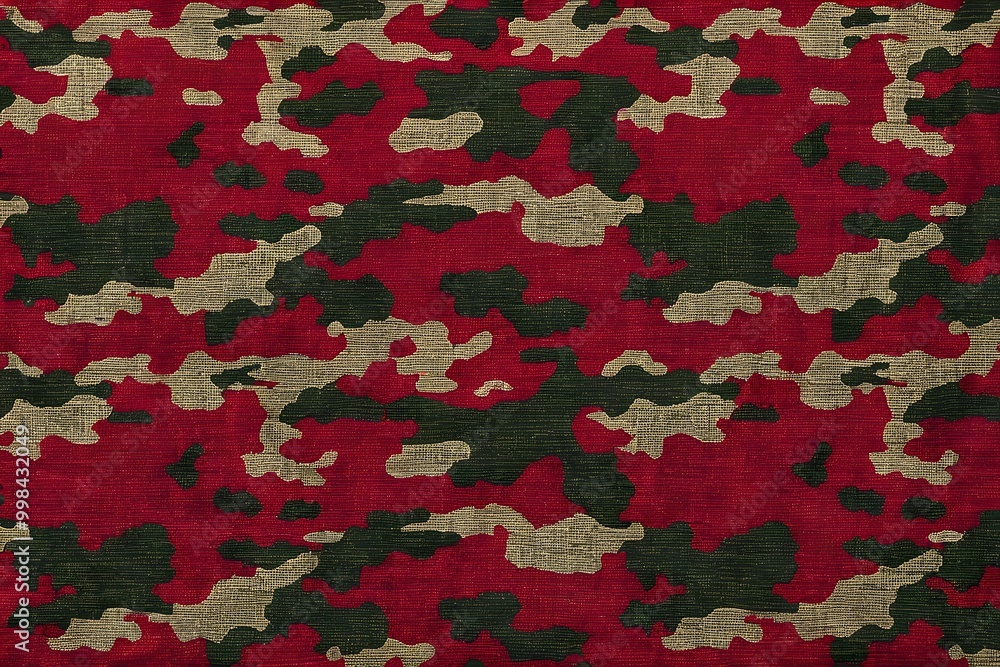 Red Multicam Texture Army camo fabric texture in red. Classic military pattern for uniforms ...