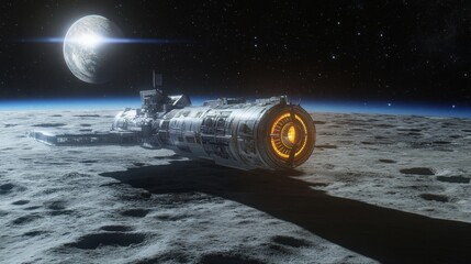 Wall Mural - visualize a world where space exploration is a reality for many.