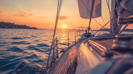 Wall Mural - Visualize the feeling of accomplishment as you dock the boat after a successful day of sailing.