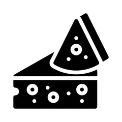 Sticker - cheese glyph icon