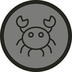 Sticker - Crab Vector Icon Design