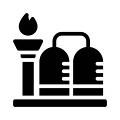 Sticker - oil refinery glyph icon