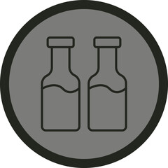 Poster - Bottles Vector Icon Design