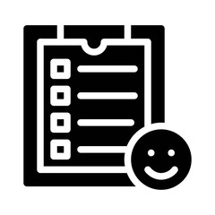 Sticker - survey clipboard glyph icon