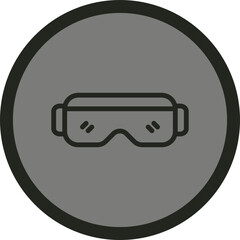 Sticker - Safety Glasses Icon Design