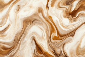 Sticker - Coffee and cream blend together beautifully, forming a mesmerizing marbled pattern with rich, warm colors reminiscent of a cozy kitchen. Generative AI