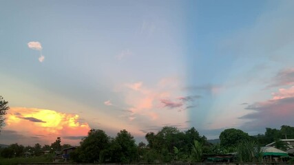 Wall Mural - sunset in the sky