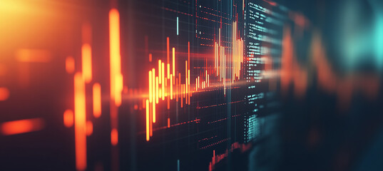 Poster - Abstract stock chart