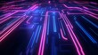 © Bundi - Circuit board background in blue and purple with glowing electronic components - futuristic digital concept
