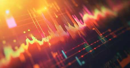 Poster - Abstract stock chart