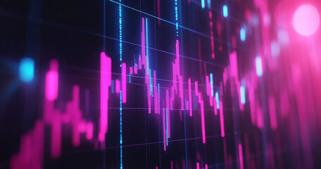 Poster - Abstract stock chart