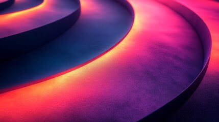 the iridescent sphere of light on the minimal dark copy space background is abstract