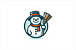 © MdNayab - Snowman vector illustration. Snowman Icon Vector Illustration. Snowman Silhouette Vector Illustration.