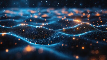 Wall Mural - the abstract rays background highlights artificial intelligence and futuristic digital themes agains