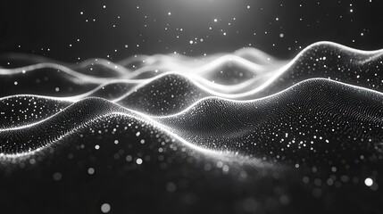 Wall Mural - the abstract technology and science polygonal space with gray tones features connecting dots and lin
