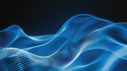 blue rhythm wavy line abstract graphic for background