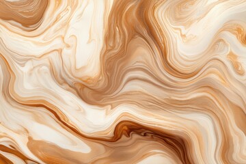 Canvas Print - The blend of coffee and cream forms a beautiful marbled pattern, showcasing rich browns and soft creams in a fluid motion. Generative AI