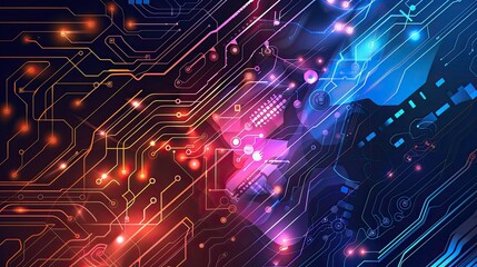 abstract structure circuit computer technology business background
