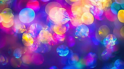 Wall Mural - vibrant chromatic colors with abstract bokeh light effect.