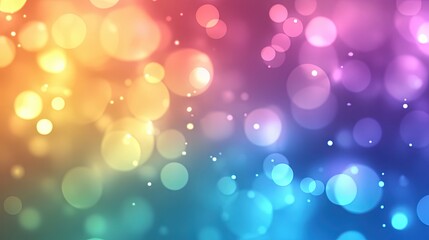 Wall Mural - vibrant chromatic abstraction with bokeh light effects for creative design.