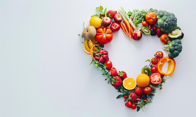 Canvas Print - vegetable and fruits photo or illustrator on white background