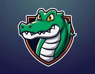 Poster - crocodile mascot logo vector