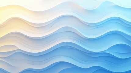 Sticker - Abstract Blue and White Wave Pattern.