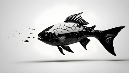 black and white fish