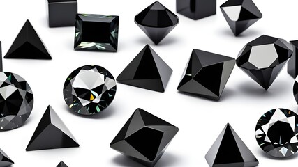 Wall Mural - raw black diamond gem