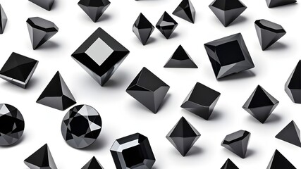 Wall Mural - raw black diamond gem