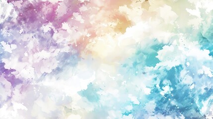 Wall Mural - Color_ink_wash_simple_and_atmospheric_cloud_and_mis