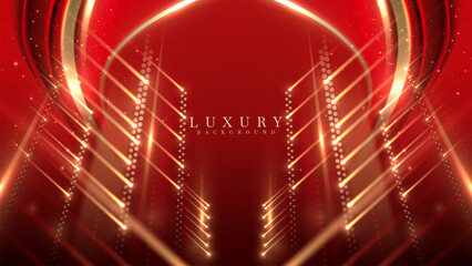 Wall Mural - red abstract luxury background, ideal for elegant award ceremony backdrops, banner presentations, an
