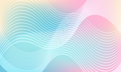 Pastel gradient background with smooth geometric wave pattern